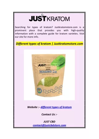 searching for types of kratom justkratomstore