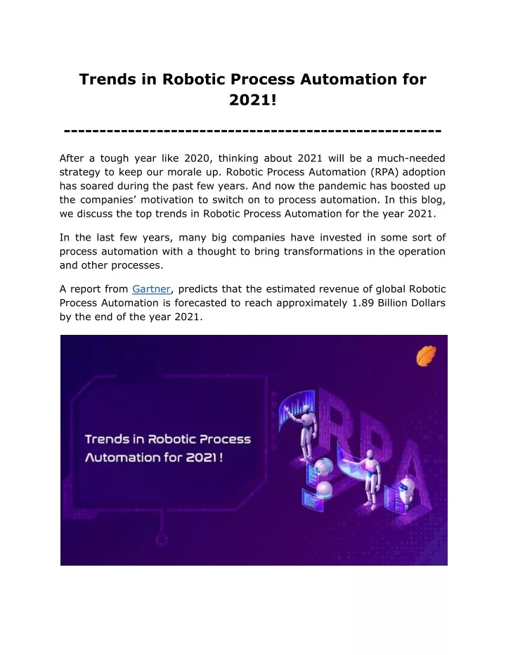 trends in robotic process automation for 2021