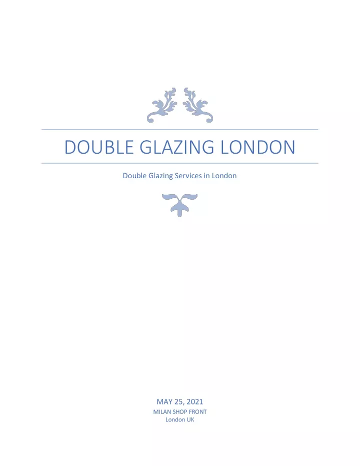 double glazing london