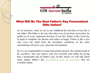 What Will Be The Best Father’s Day Personalized Gifts Online