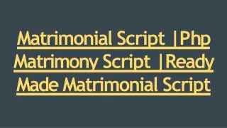 m a trimonial script p hp