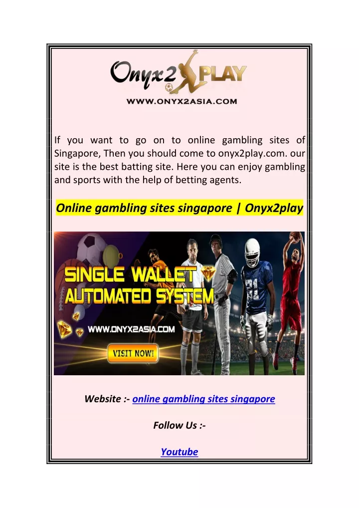 if you want to go on to online gambling sites