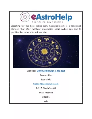 searching for the best zodiac sign eastrohelp