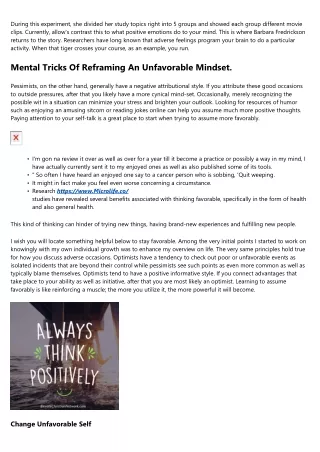 How To Think Positive Constantly By Using This Psychological Method