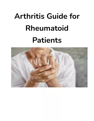 arthritis guide for rheumatoid patients