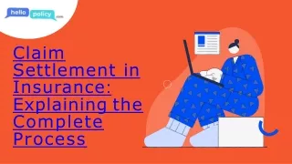 claim settlement in insurance explaining