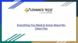 everything you need to know about no clean flux