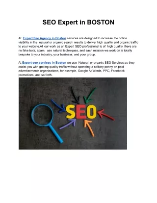 Expert SEO Services In Boston