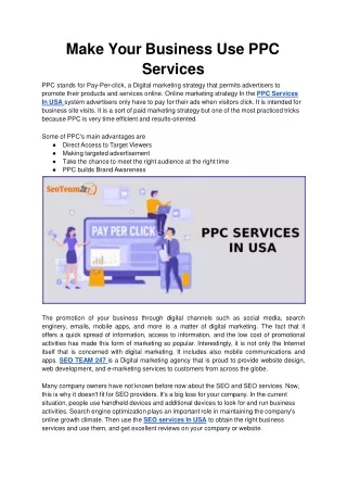 make your business use ppc services ppc stands