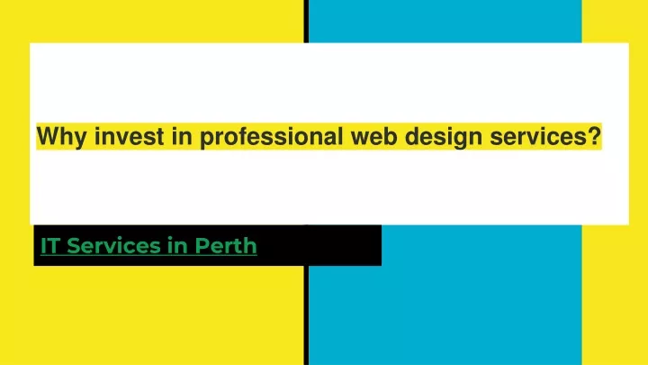 why invest in professional web design services