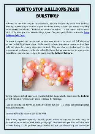 how to stop balloons from how to stop balloons
