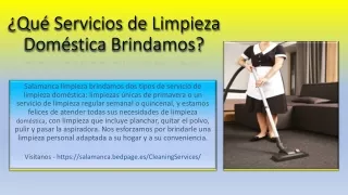 Salamanca - anuncios clasificados de servicio doméstico - servicios de limpieza