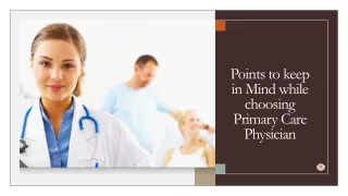 Points to keep in Mind while choosing Primary Care Physician