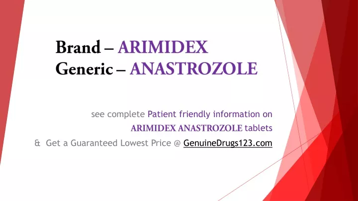 brand arimidex generic anastrozole