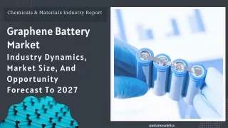 Graphene Battery Market Size, Share, Industry Trends, and Forecast to 2027