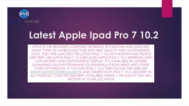 latest apple ipad pro 7 10 2
