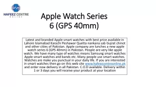 apple watch series 6 gps 40mm