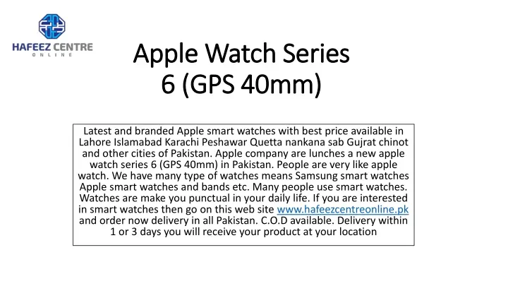 apple watch series 6 gps 40mm