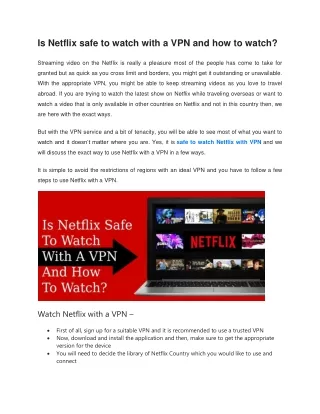 is netflix safe to watch with