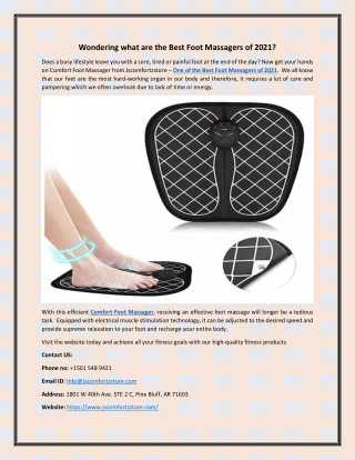 wondering what are the best foot massagers of 2021