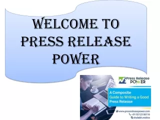 welcome to press release power