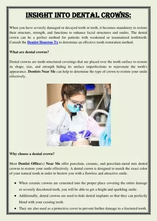 insight into dental crowns insight into dental