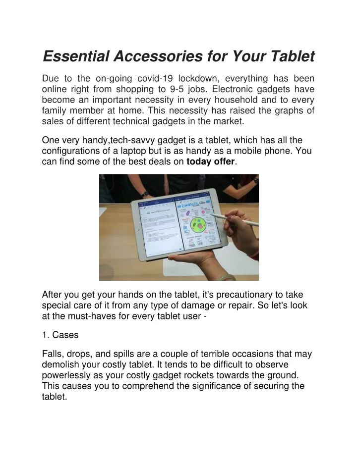 essential accessories for your tablet