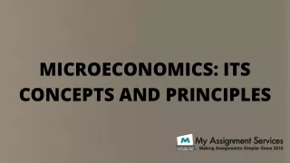 microeconomics its concepts and principles