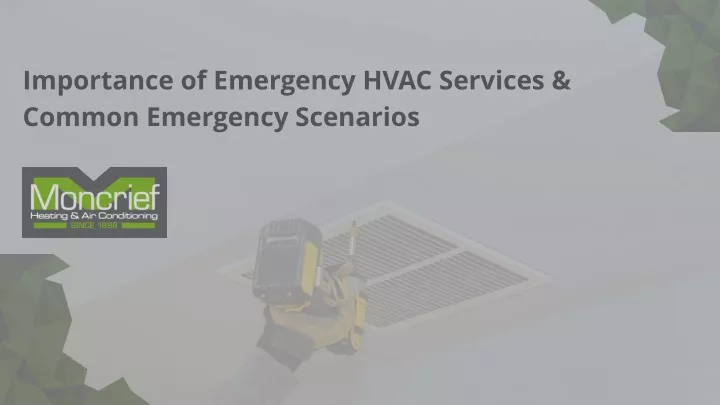 importance of emergency hvac services common