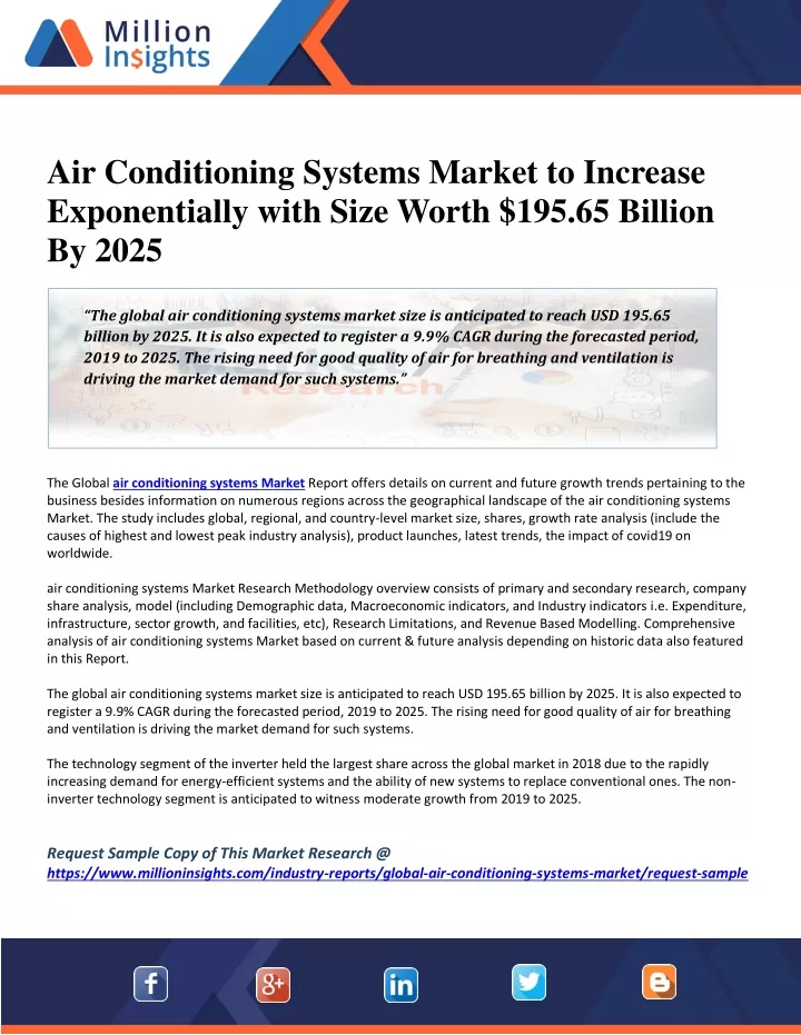 air conditioning systems market to increase