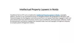 intellectual property laywers in noida