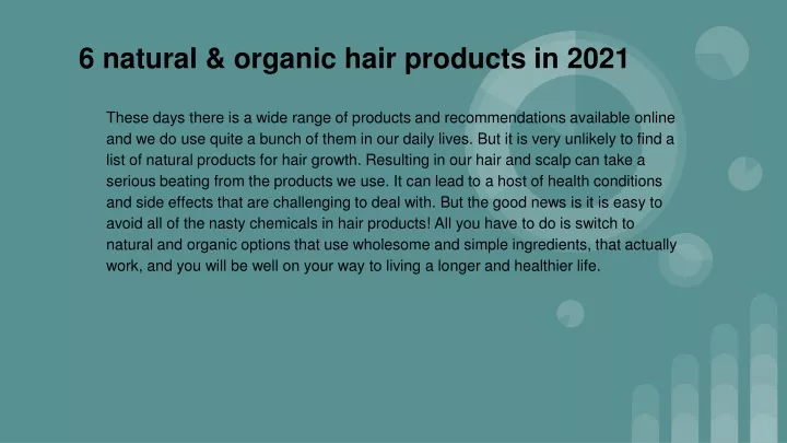 6 natural organic hair products in 2021