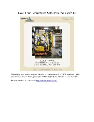 take your ecommerce sales pan india with us