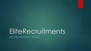 EliteRecruitments – Best Job Consultancy in India