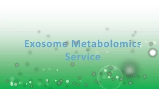 exosome metabolomics service