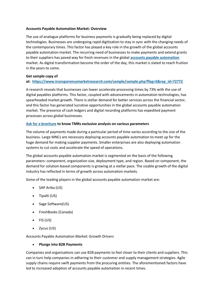 accounts payable automation market overview