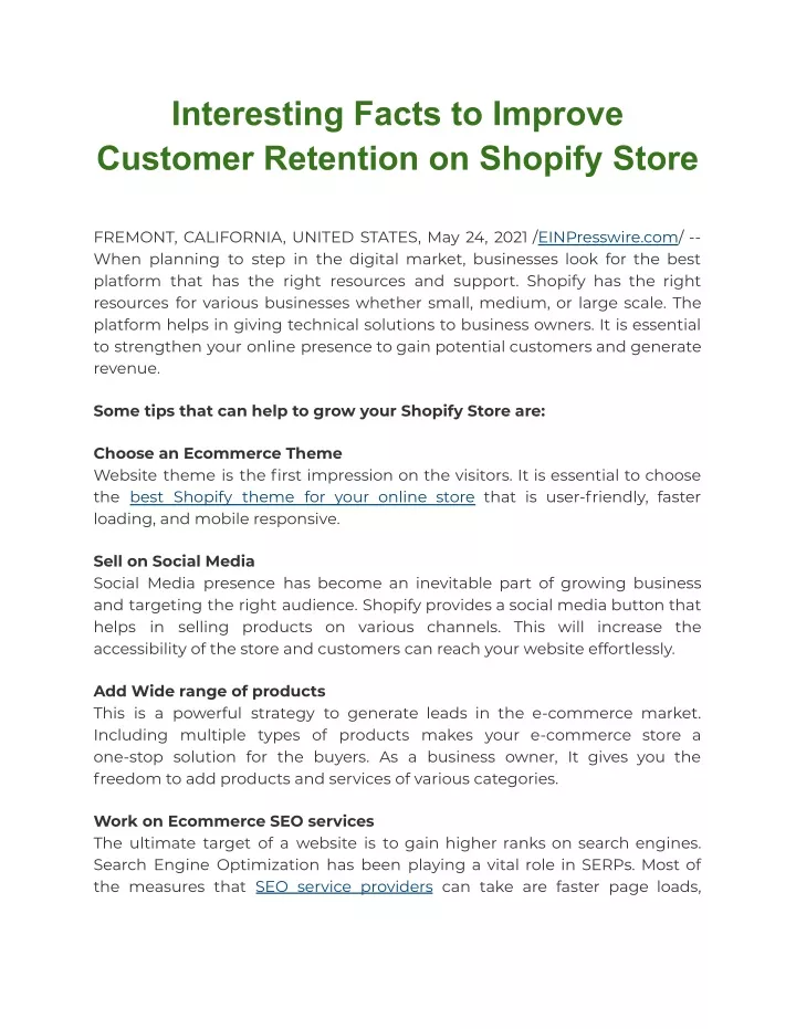 interesting facts to improve customer retention