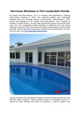 hurricane windows in fort lauderdale florida