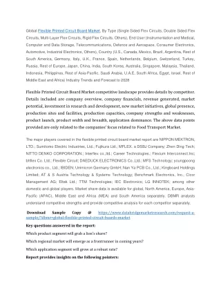 global flexible printed circuit board market