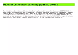 Download Ghostbusters: Ghost Trap (Rp Minis) | Online