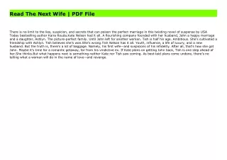 Read The Next Wife | PDF File