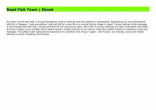 Read Fish Town | Ebook