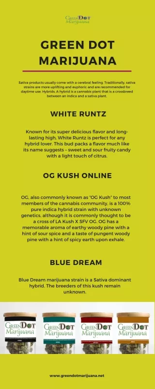 Buy OG Kush Weed Online from Green Dot Marijuana