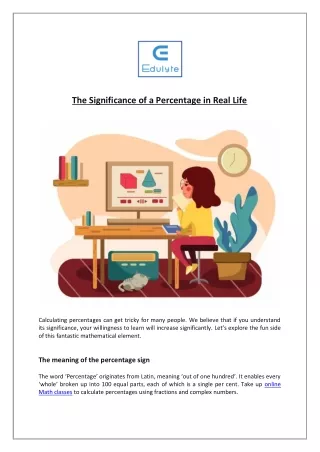 the significance of a percentage in real life