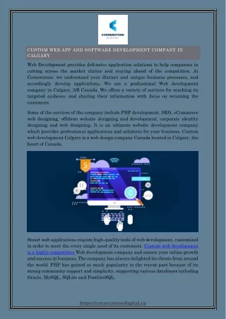 custom web app and software development company