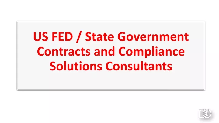 us fed state government contracts and compliance solutions consultants
