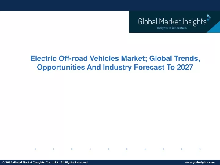 electric off road vehicles market global trends