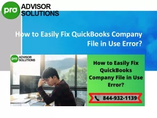 how to easily fix quickbooks company file in use error