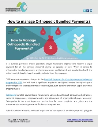 how to manage orthopedic bundled payments