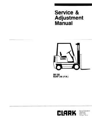 service adjustment manual
